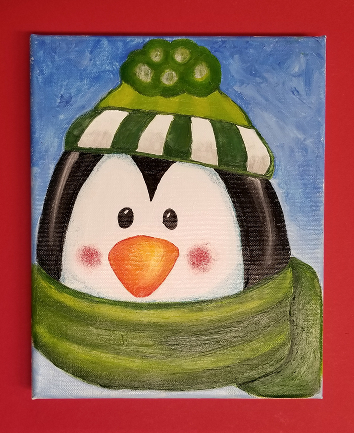 WINTER CANVAS PAINTING FOR KIDS