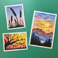 WATERCOLOR SILHOUETTES <i> Ages 9+ </i>