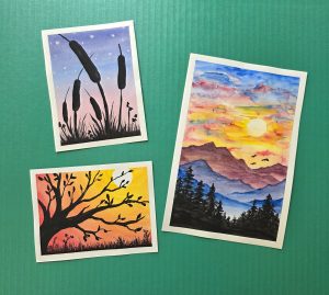 WATERCOLOR SILHOUETTES <i> Ages 9+ </i>